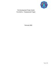4. Februrary 2022 - New Fire Hall Pre- Development Charter_Page_1